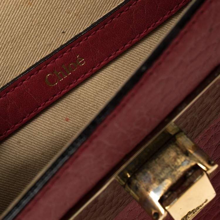 Pre Owned Chloe Red Leather Small Sally Shoulder Bag