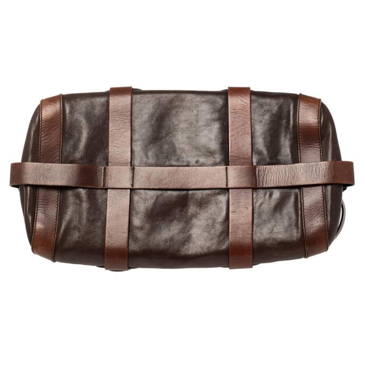 Pre Owned Chloe Dark Brown Leather Kerala Lock Horse Shoulder Bag