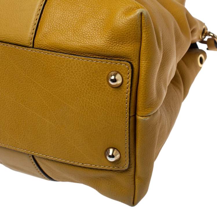 مملوكة مسبقًا Chloe Mustard Leather Gemma Satchel
