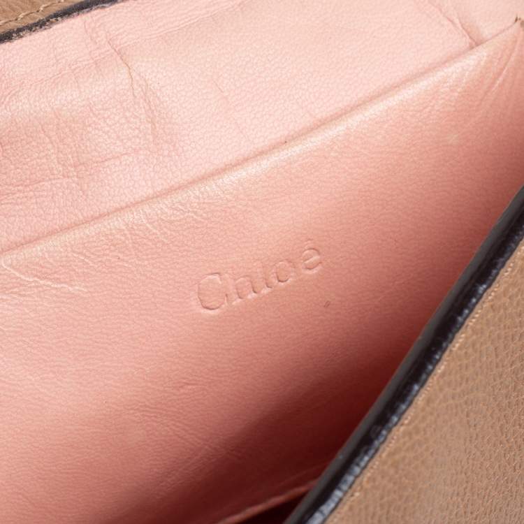 Pre Owned Chloe Beige Leather Small Elsie Shoulder Bag