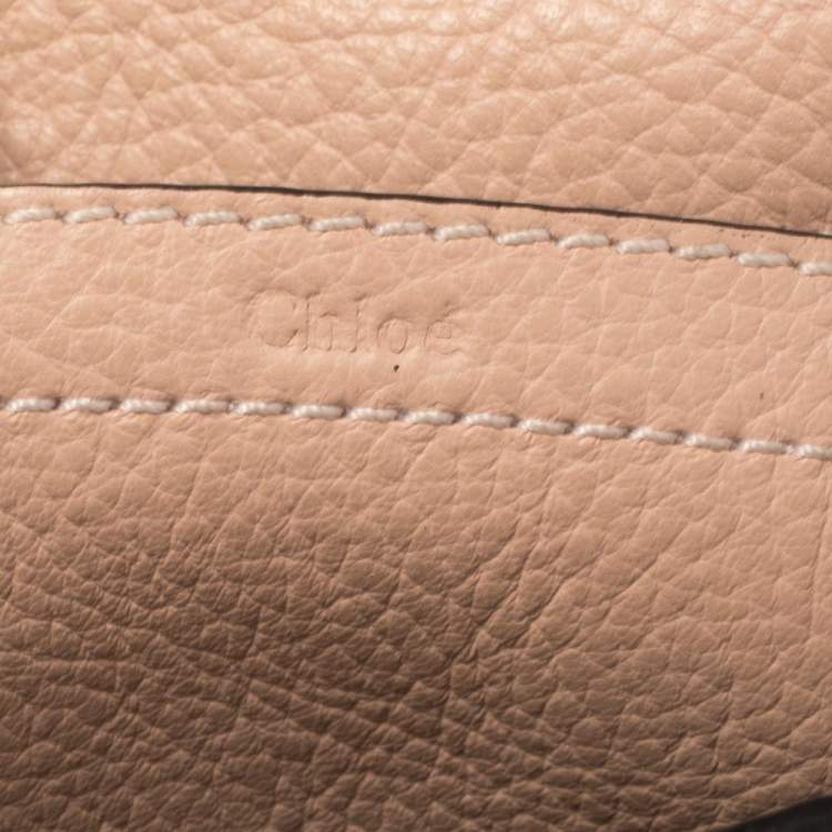 Pre Owned Chloe Powder Pink Leather Mini Marcie Crossbody Bag