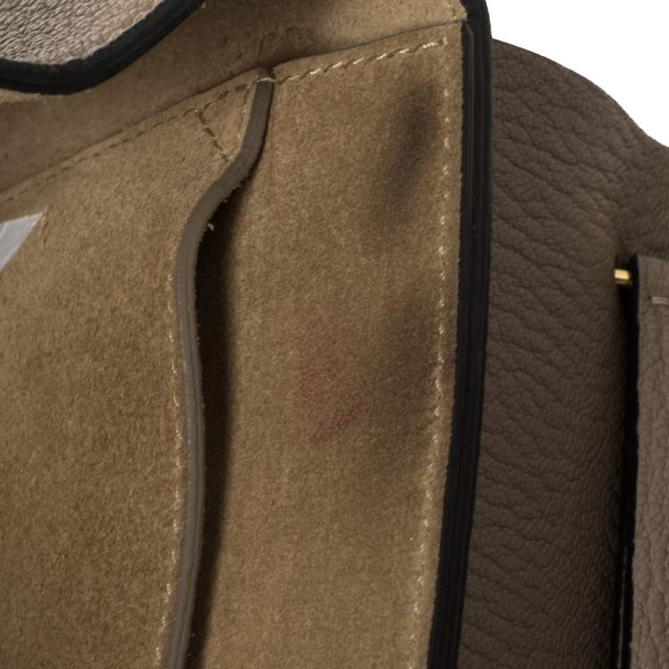 Pre Owned Chloe Taupe Leather Medium Drew Shoulder Bag
