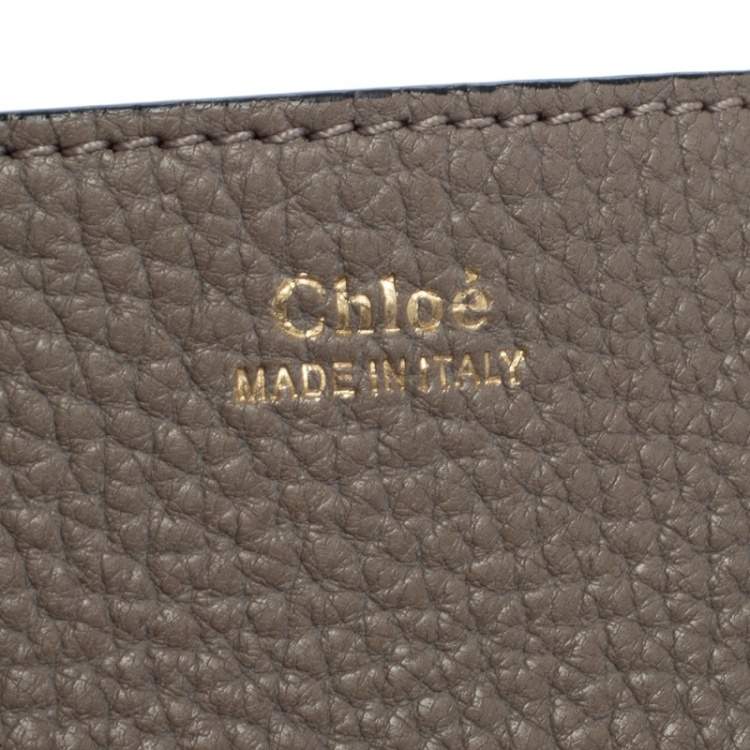 Pre Owned Chloe Taupe Leather Medium Drew Shoulder Bag