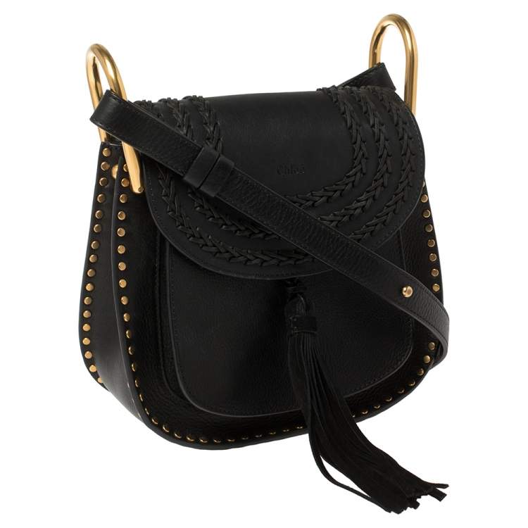 Pre Owned Chloe Black Leather Small Hudson Shoulder Bag