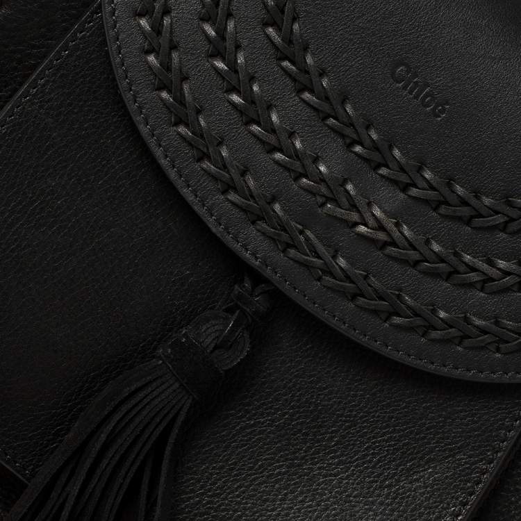 Pre Owned Chloe Black Leather Small Hudson Shoulder Bag