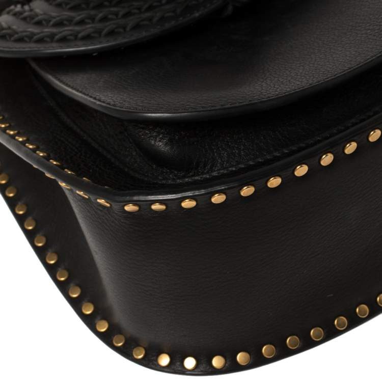 Pre Owned Chloe Black Leather Small Hudson Shoulder Bag