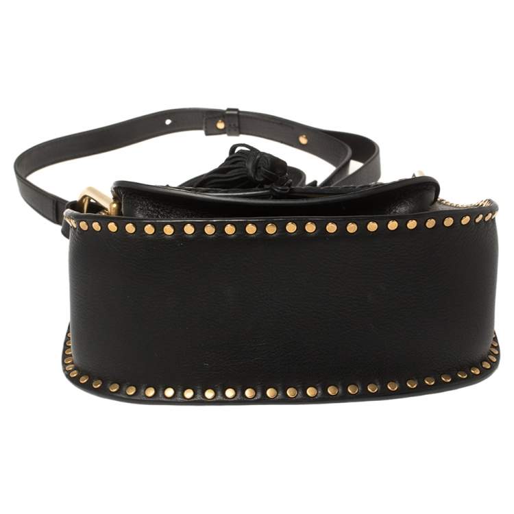 Pre Owned Chloe Black Leather Small Hudson Shoulder Bag