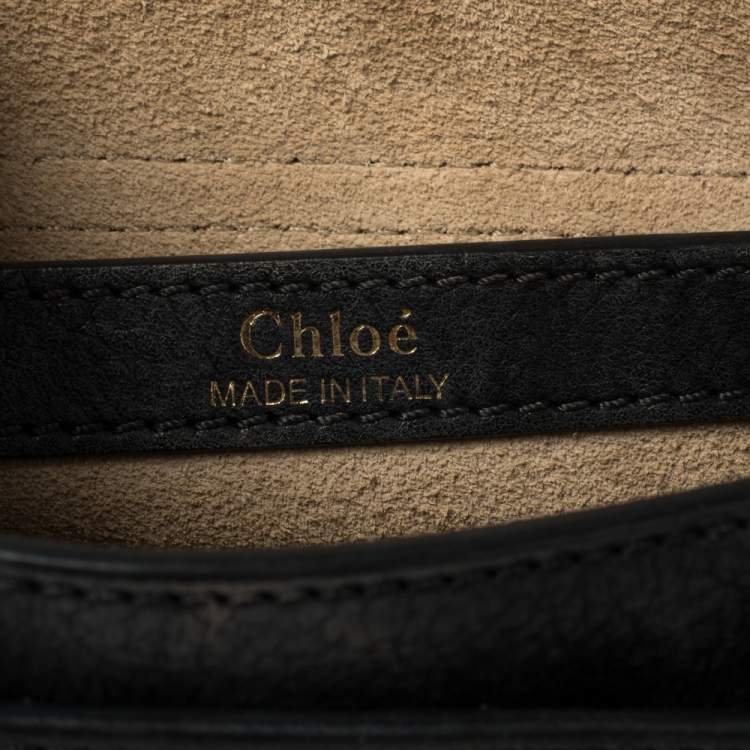 Pre Owned Chloe Black Leather Small Hudson Shoulder Bag