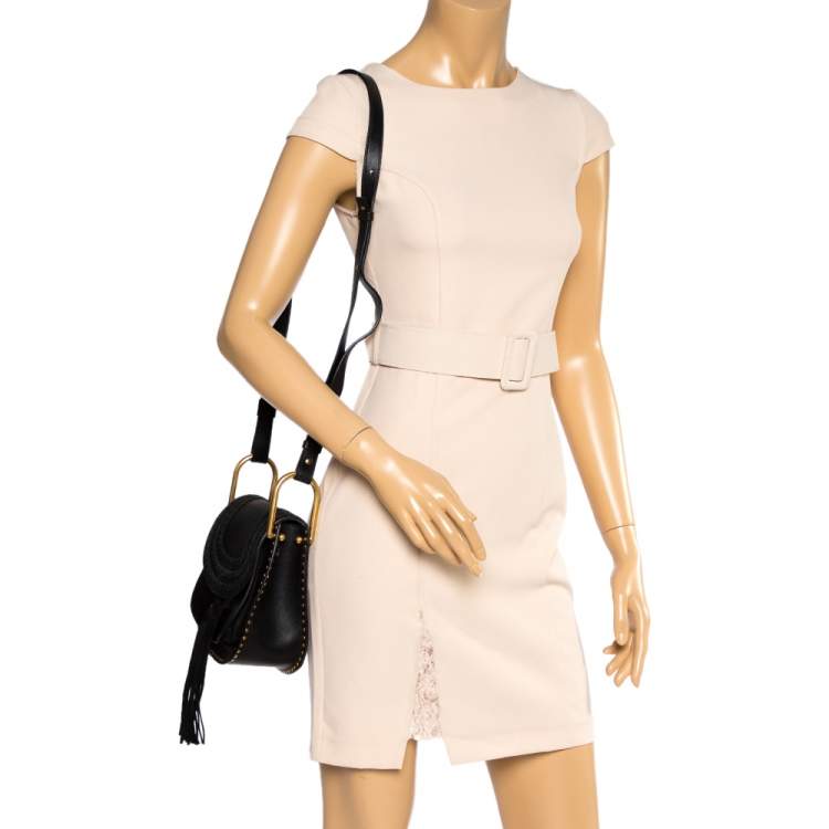 Pre Owned Chloe Black Leather Small Hudson Shoulder Bag