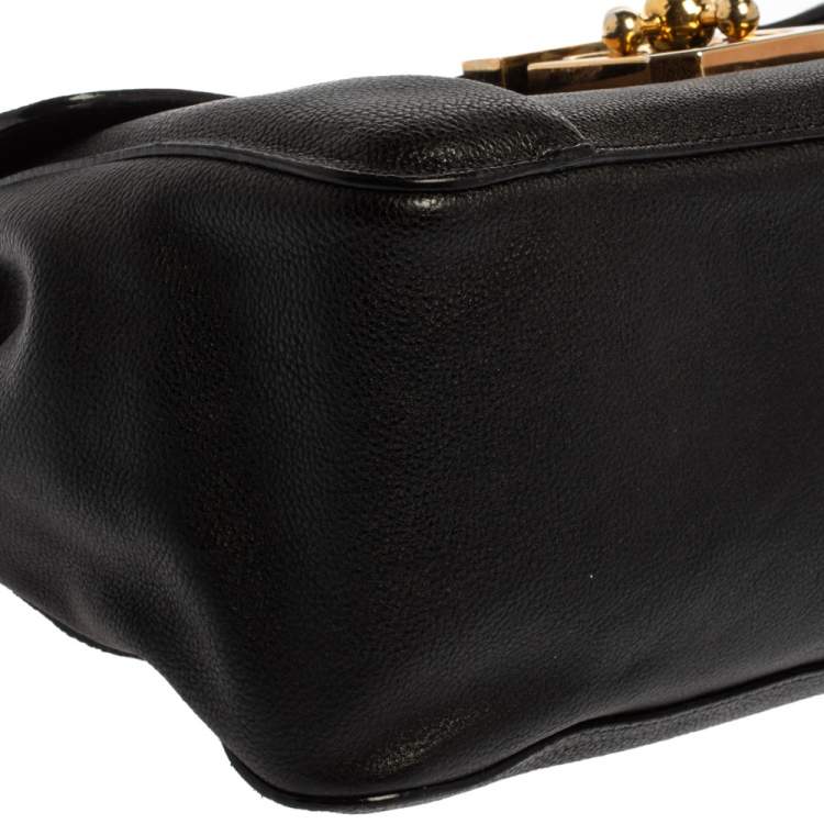 Pre Owned Chloe Back Leather Medium Elsie Shoulder Bag