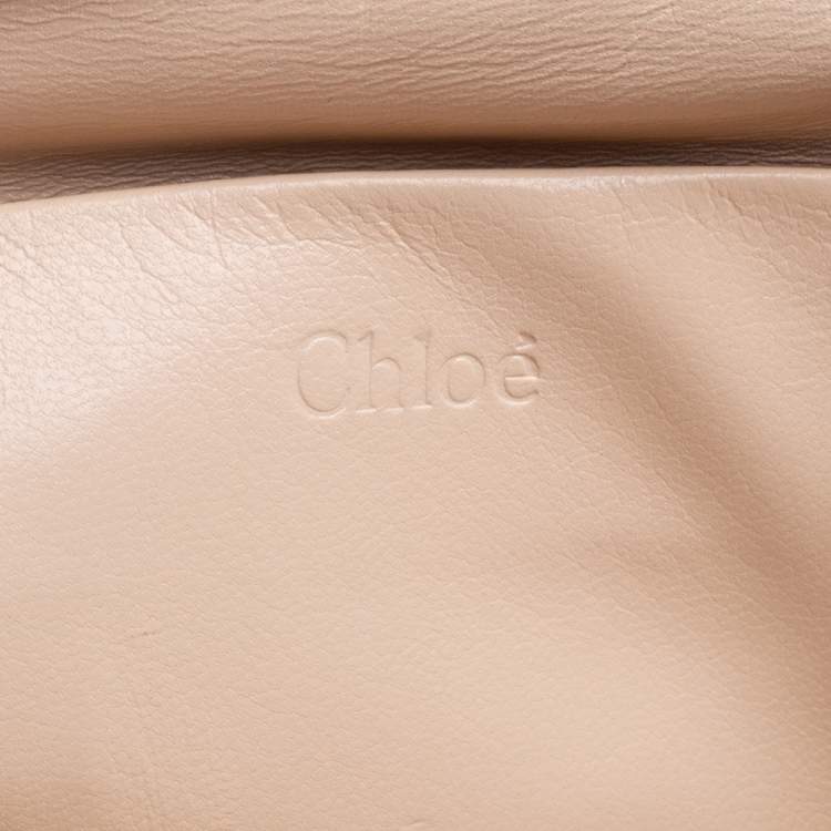 Pre Owned Chloe Red Leather Small Elsie Shoulder Bag