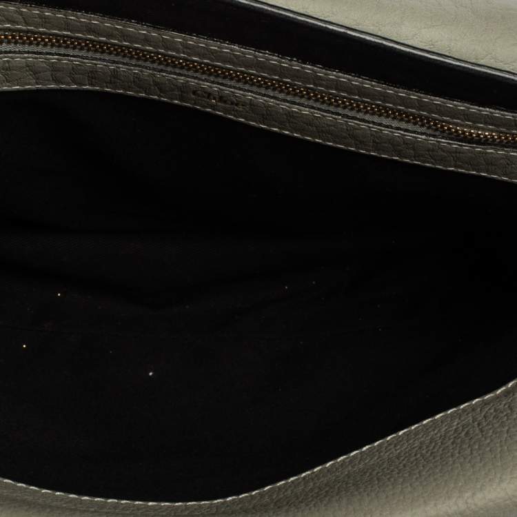 مملوكة مسبقًا Chloe Grey Leather Medium Sally Flap Shoulder Bag