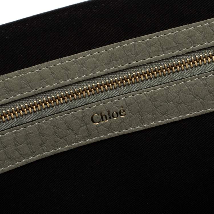 مملوكة مسبقًا Chloe Grey Leather Medium Sally Flap Shoulder Bag