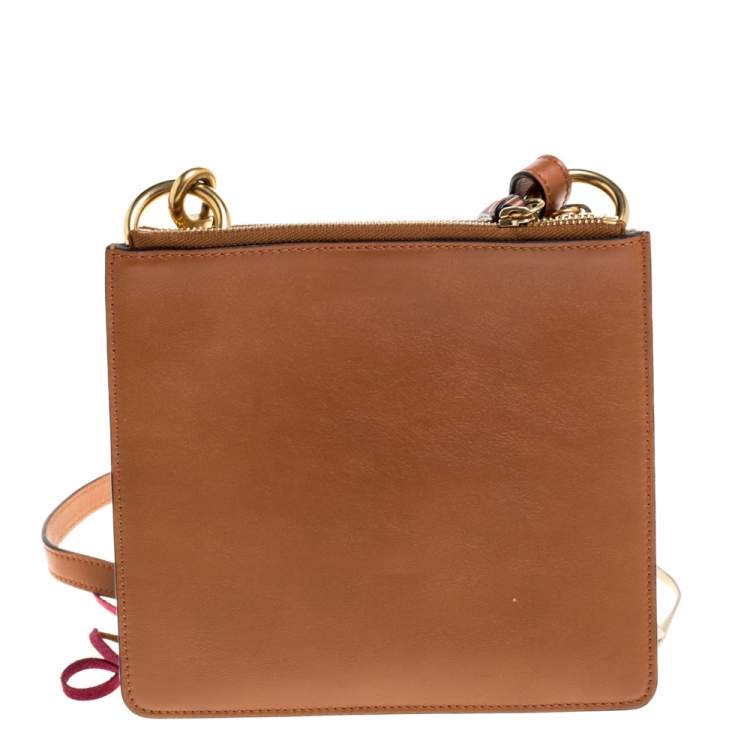 Pre Owned Chloe Multicolor  Leather and Suede  Small Jane Tassel Shoulder Bag