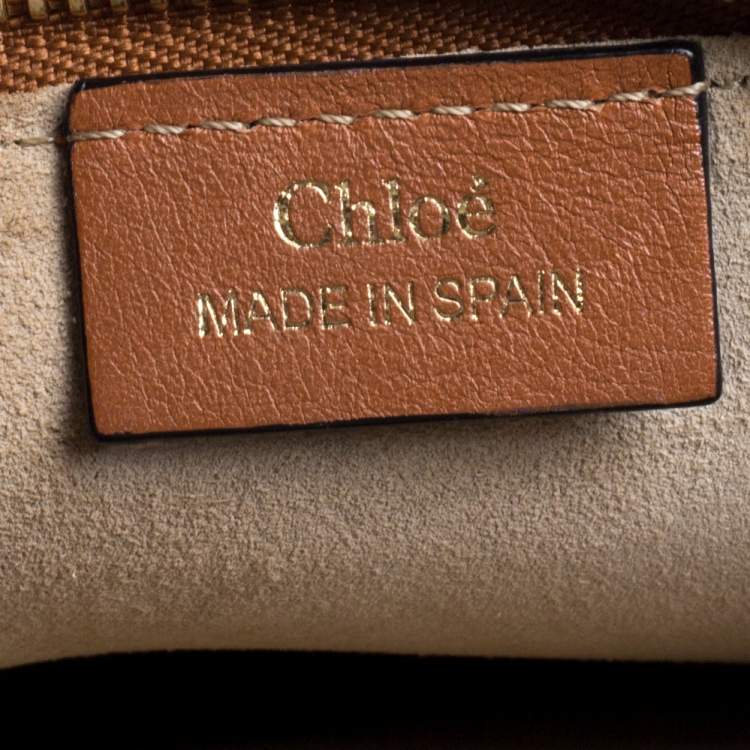 Pre Owned Chloe Multicolor  Leather and Suede  Small Jane Tassel Shoulder Bag