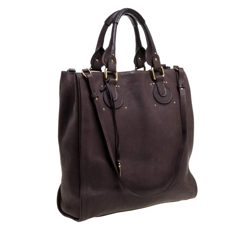Pre Owned Chloe Brown Leather Aurore Pure Paddington Tote
