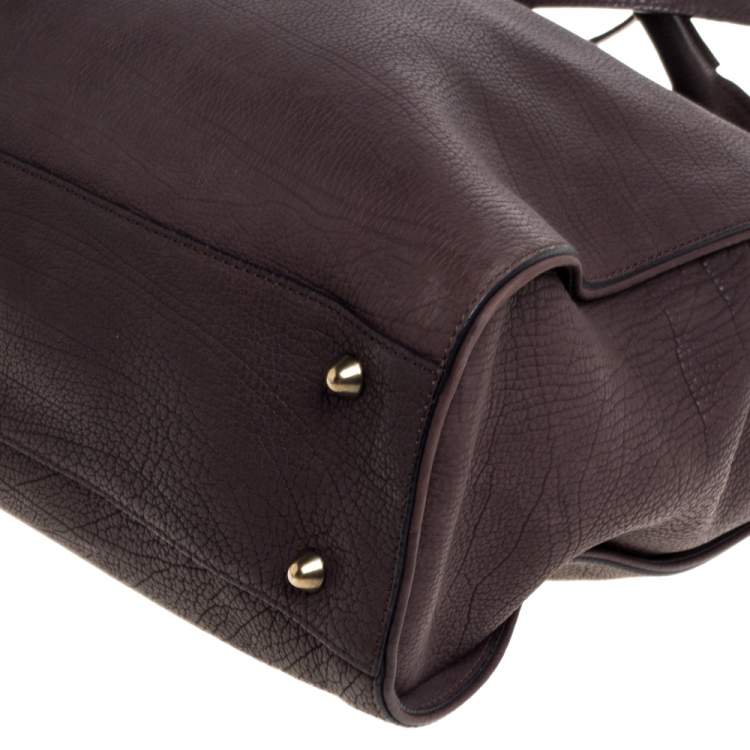 Pre Owned Chloe Brown Leather Aurore Pure Paddington Tote