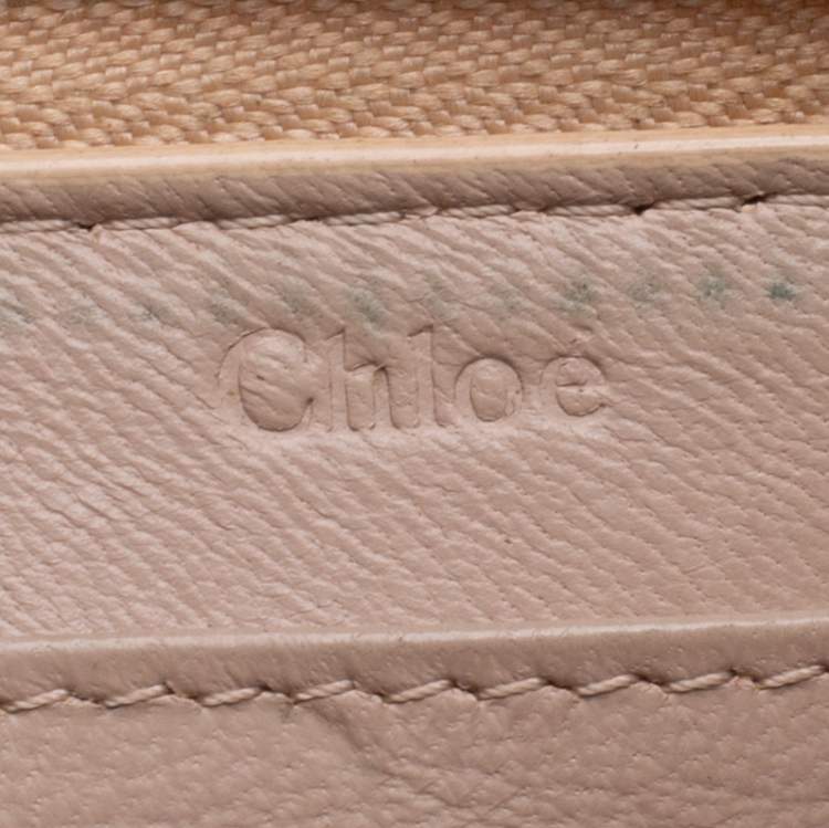 Pre Owned Chloe Blue Python and Leather Baylee Zip Around Continental Wallet