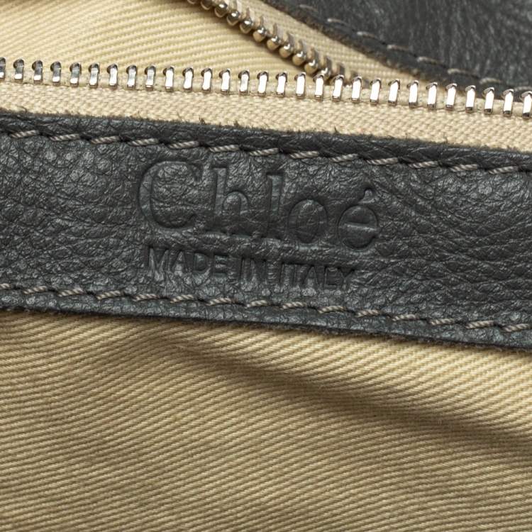 Pre Owned Chloe Olive Green Leather Medium Paddington Satchel