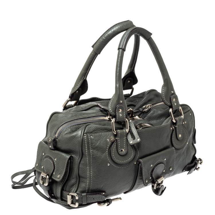 Pre Owned Chloe Olive Green Leather Medium Paddington Satchel