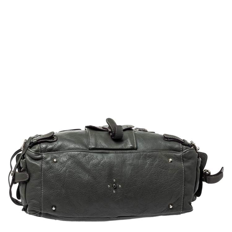 Pre Owned Chloe Olive Green Leather Medium Paddington Satchel