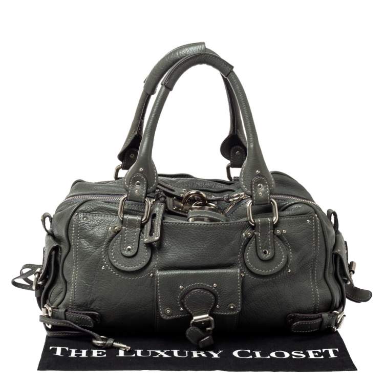 Pre Owned Chloe Olive Green Leather Medium Paddington Satchel