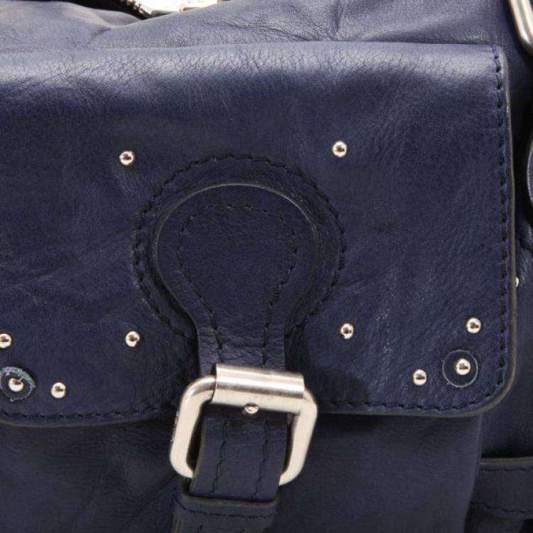 Pre Owned Chloe Navy Blue Large Paddington Tote