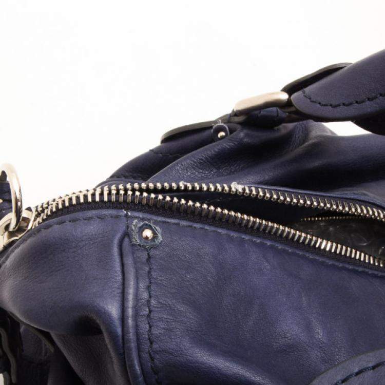 Pre Owned Chloe Navy Blue Large Paddington Tote