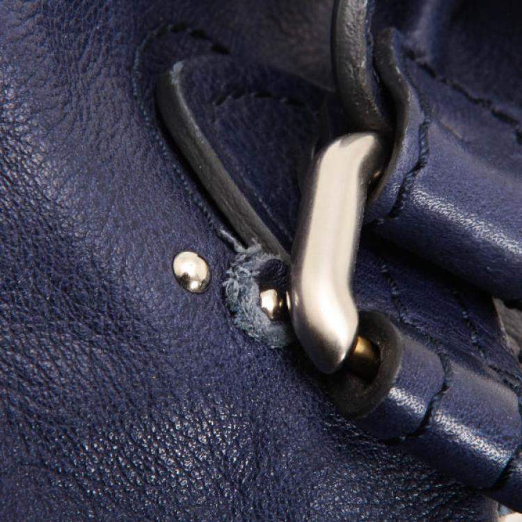 Pre Owned Chloe Navy Blue Large Paddington Tote