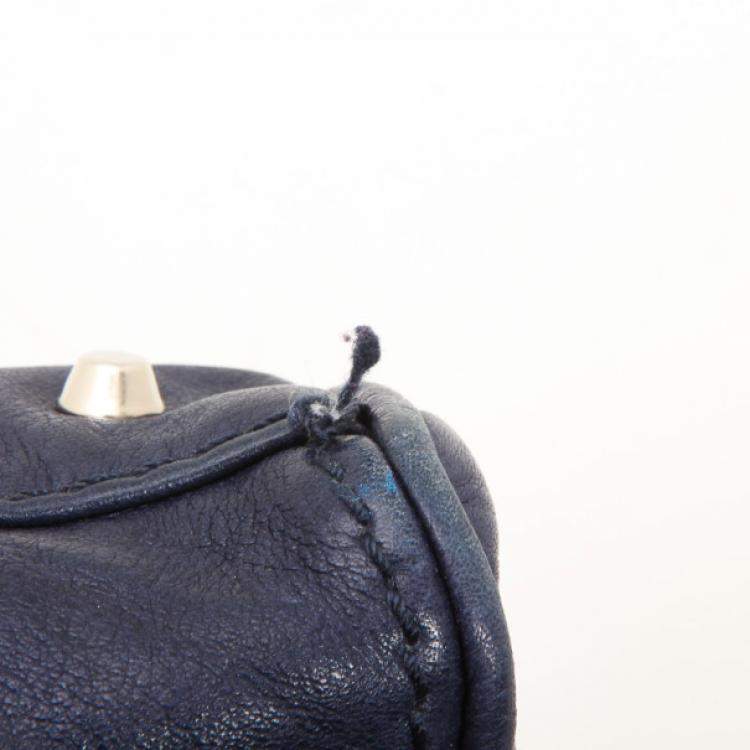 Pre Owned Chloe Navy Blue Large Paddington Tote