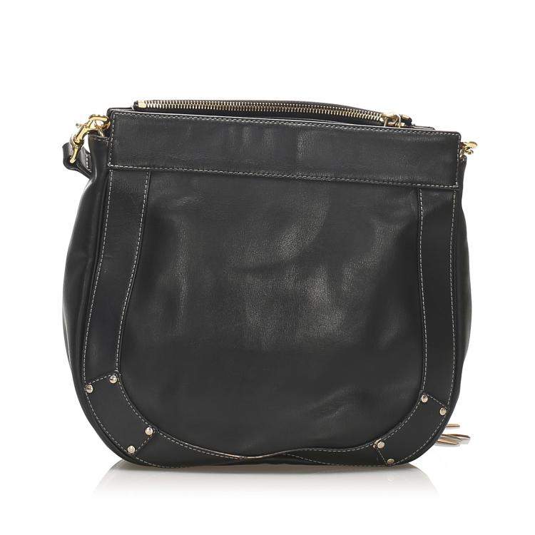 Pre Owned Chloe Black Leather Eden Crossbody Bag