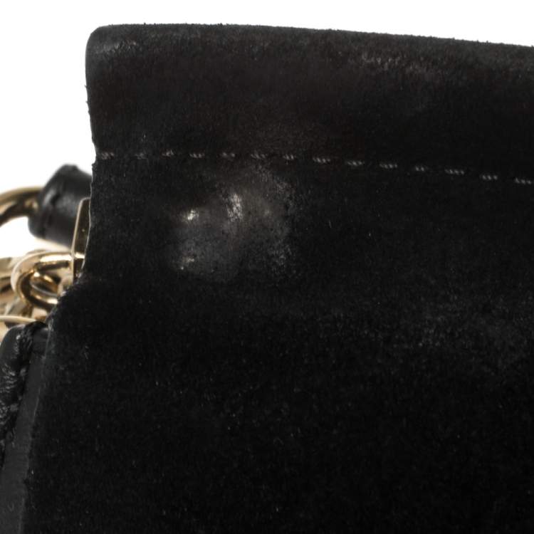 Pre Owned Chloe Black Leather and Suede Medium Faye Shoulder Bag