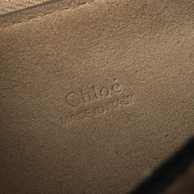 Pre Owned Chloe Black Leather and Suede Medium Faye Shoulder Bag
