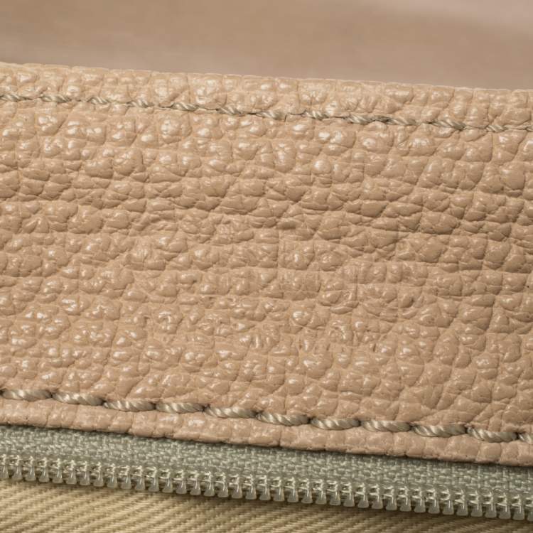 Pre Owned Chloe Beige Leather Flap Shoulder Bag