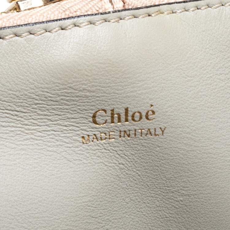 Pre Owned Chloe Black/Grey Leather Medium Baylee Tote