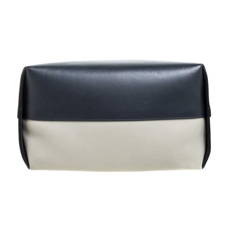 Pre Owned Chloe Black/Grey Leather Medium Baylee Tote