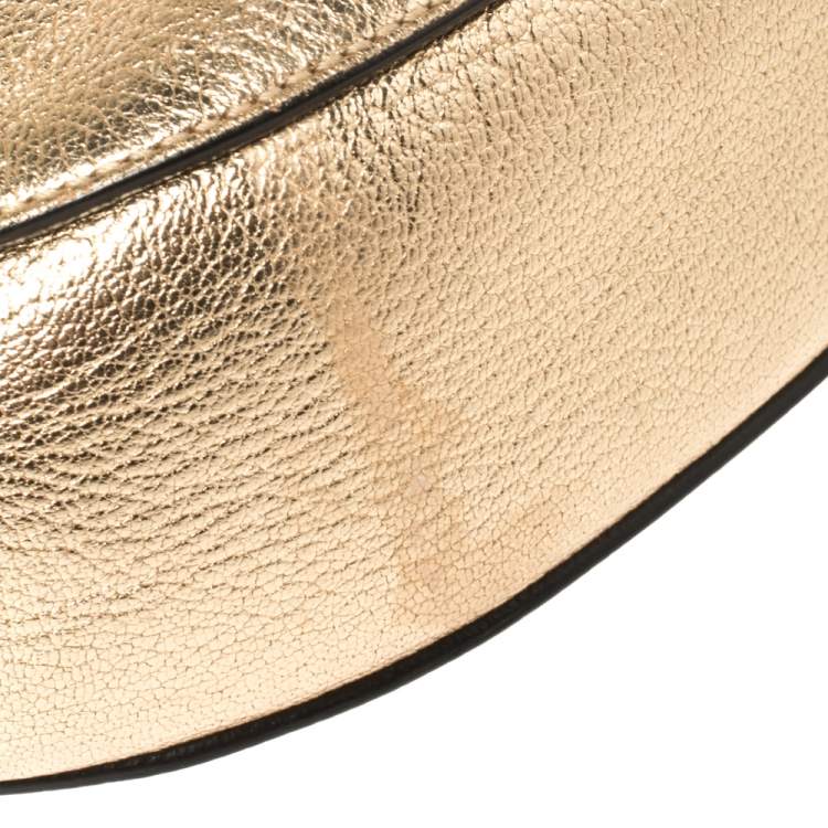 Pre Owned Chloe Metallic Gold Leather Medium Drew Shoulder Bag