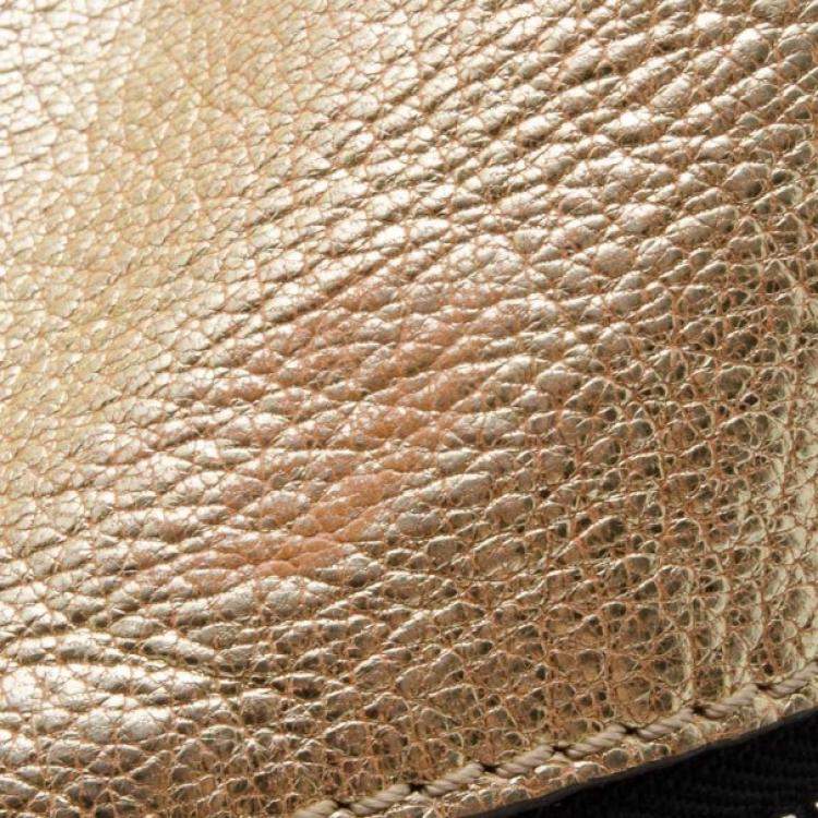 Pre Owned Chloe Metallic Gold Large Shoulder Bag