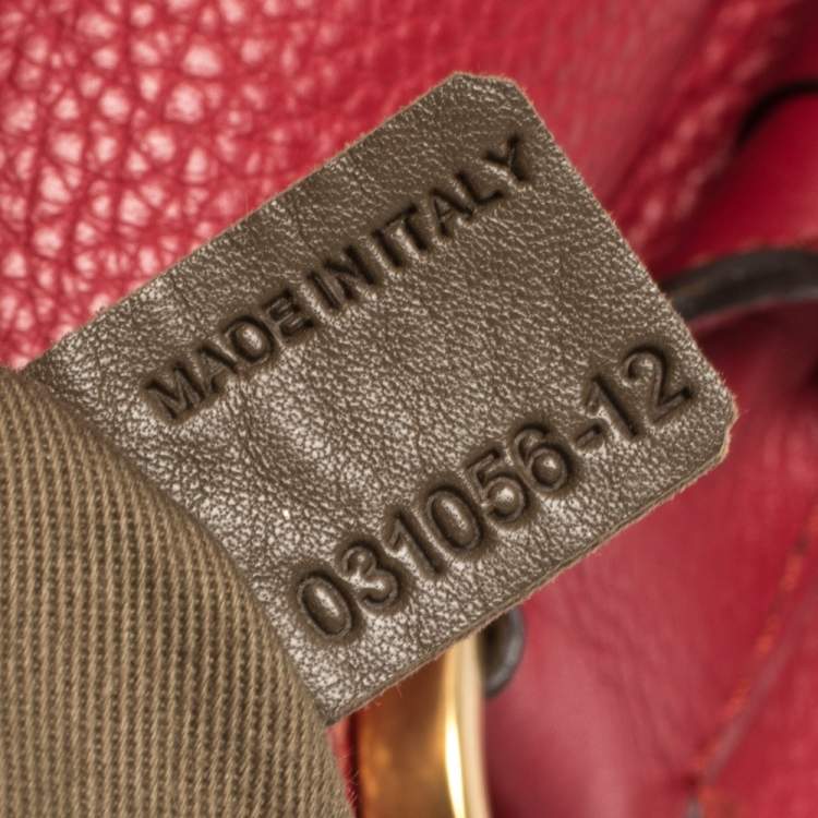 Pre Owned Chloe Maroon Leather Large Marcie Satchel