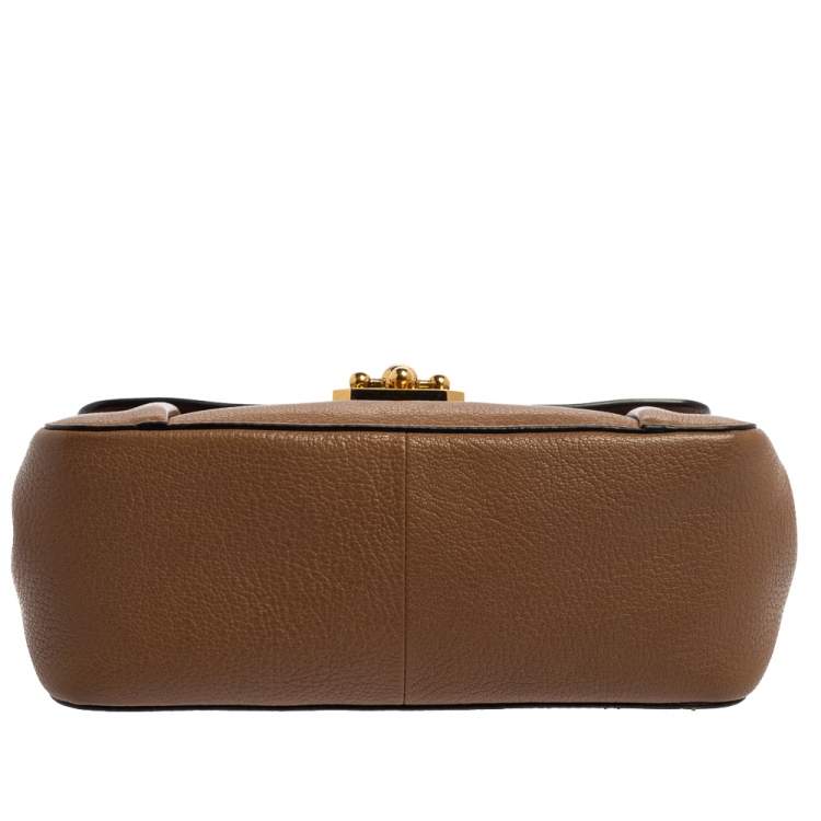 Pre Owned Chloe Brown Leather Medium Elsie Shoulder Bag