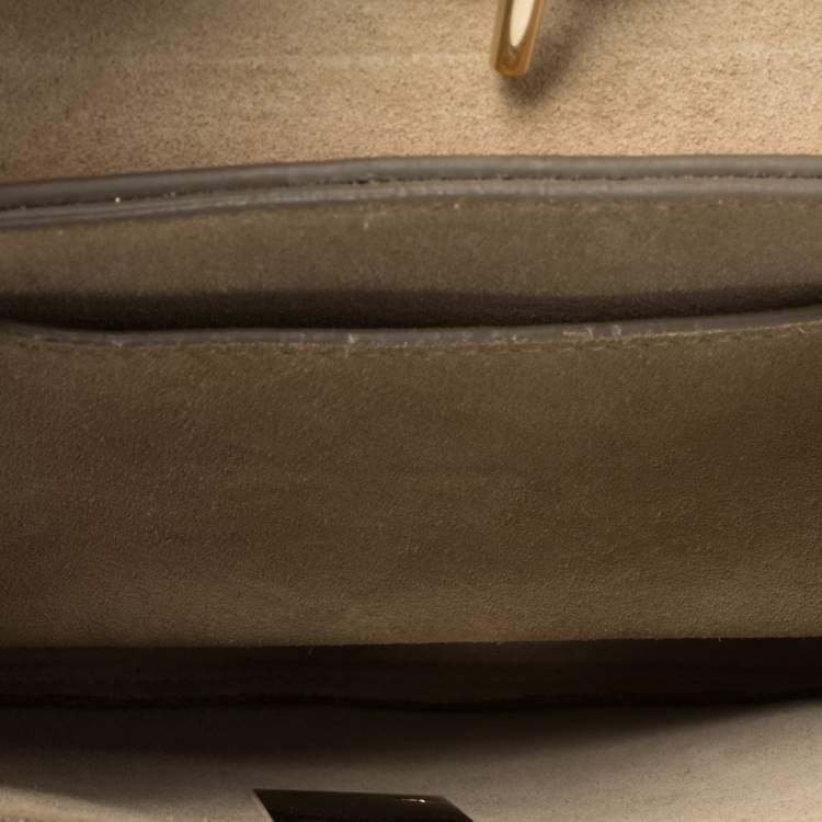 Pre Owned Chloe Metallic Rose Gold Leather Small Drew Shoulder Bag