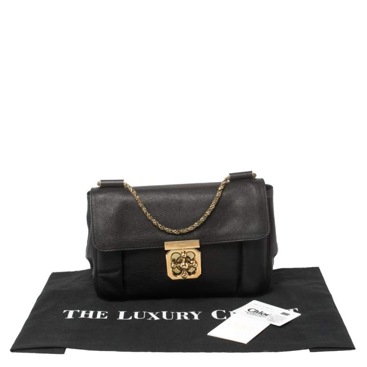 Pre Owned Chloe Back Leather Medium Elsie Shoulder Bag