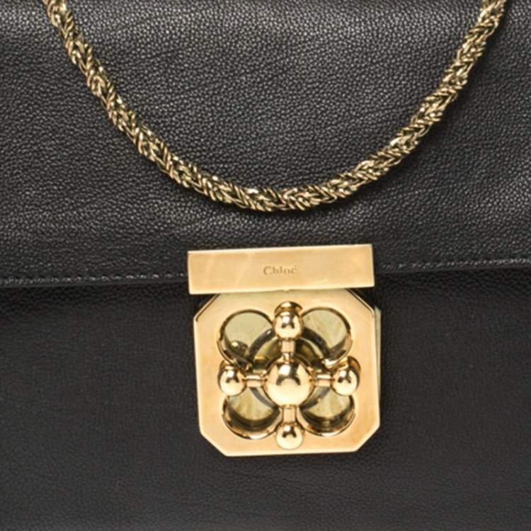 Pre Owned Chloe Back Leather Medium Elsie Shoulder Bag