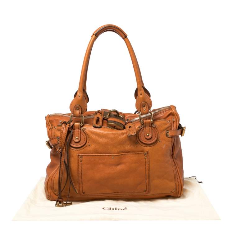 Pre Owned Chloe Brown Leather Large Paddington Satchel