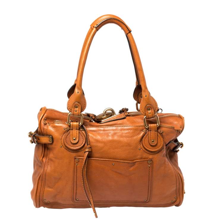 Pre Owned Chloe Brown Leather Large Paddington Satchel
