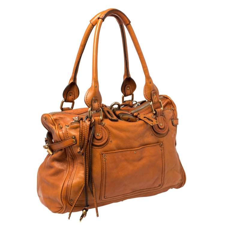Pre Owned Chloe Brown Leather Large Paddington Satchel