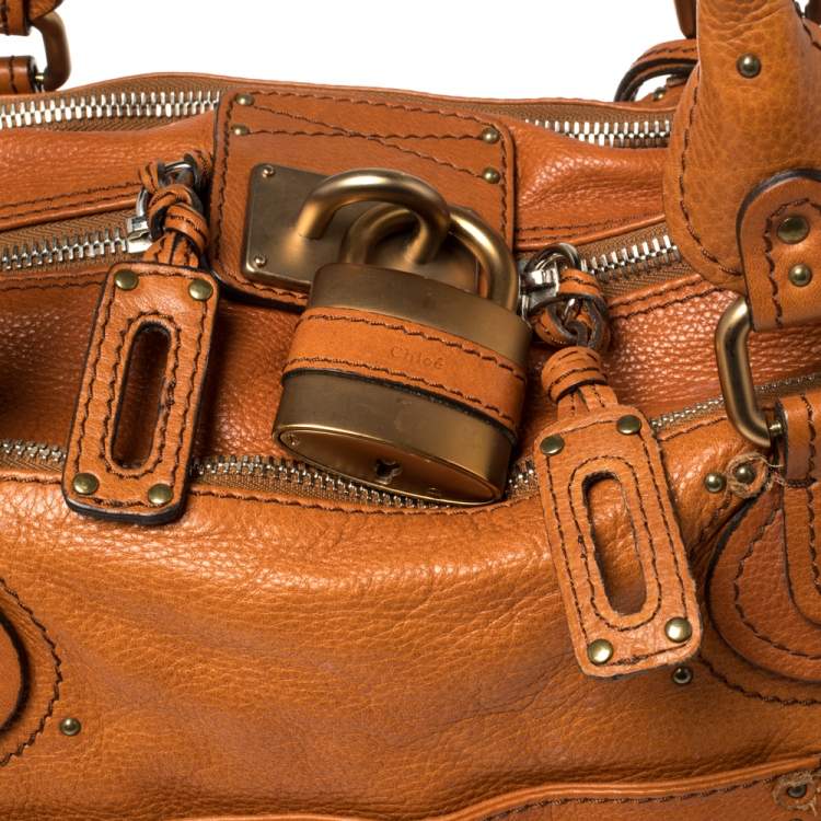 Pre Owned Chloe Brown Leather Large Paddington Satchel
