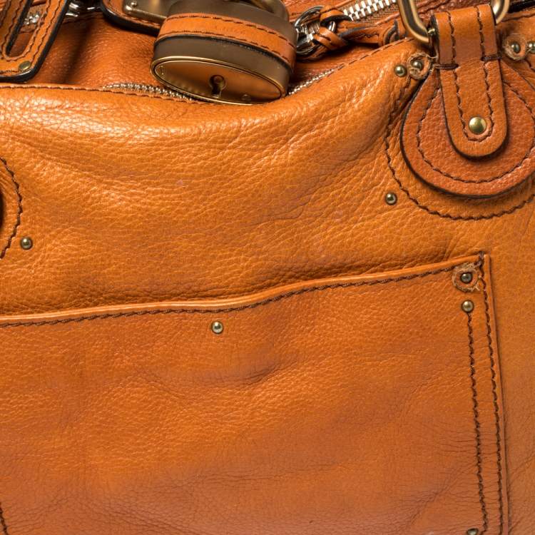 Pre Owned Chloe Brown Leather Large Paddington Satchel