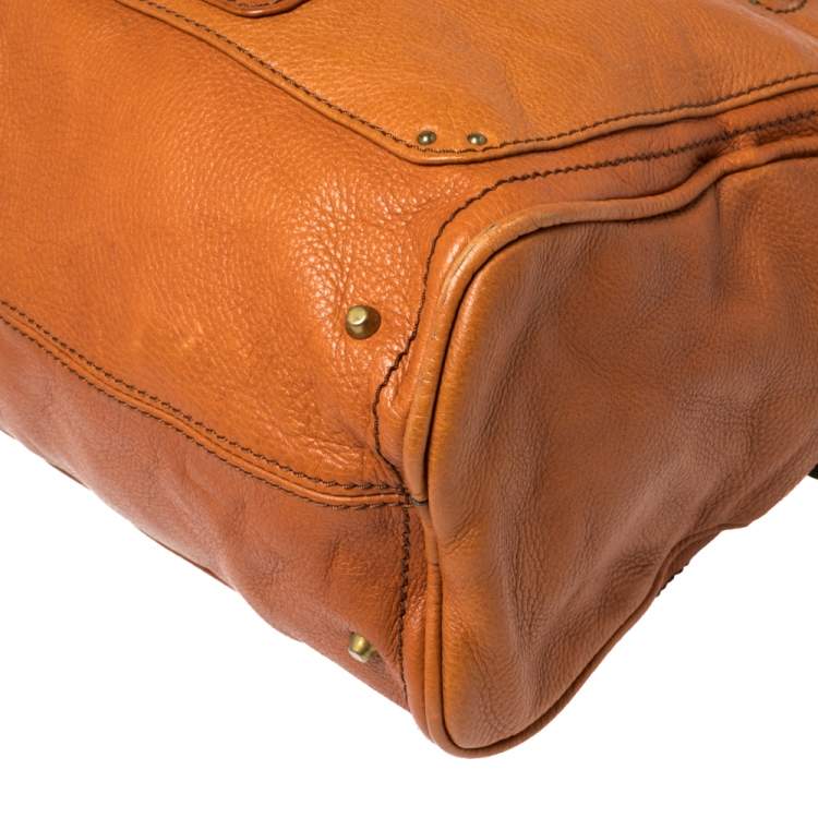 Pre Owned Chloe Brown Leather Large Paddington Satchel