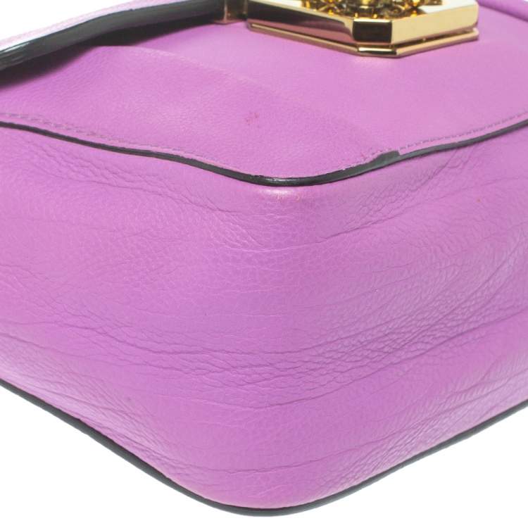 Pre Owned Chloe Fuchsia Leather Small Elsie Shoulder Bag